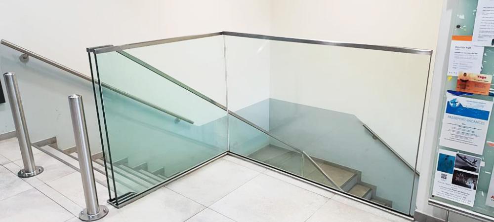 garde-corps verre escalier